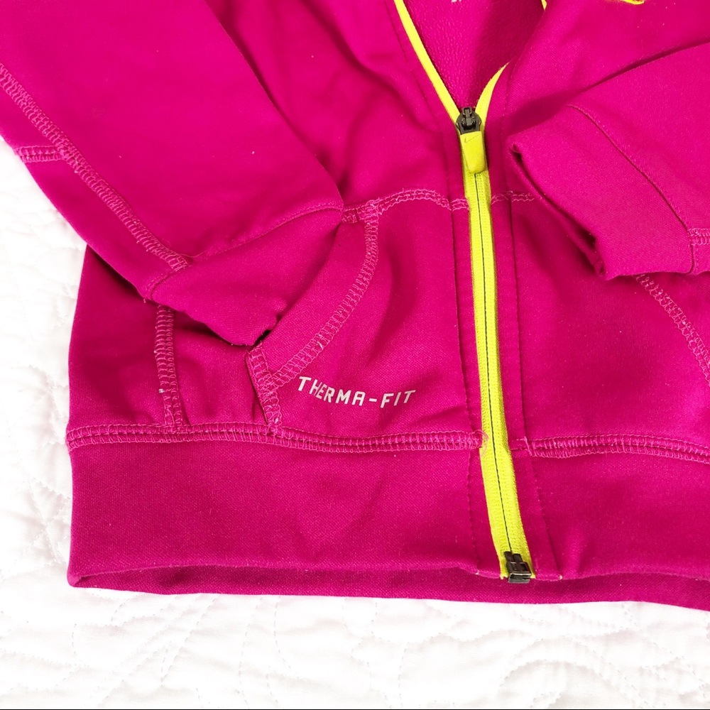 NIKE girls 2T hoodie jacket, full zip fleece lined - Picture 5 of 7